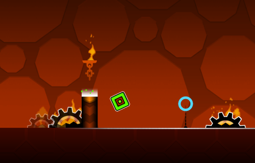 Figure 1. A screenshot of Geometry Dash Meltdown